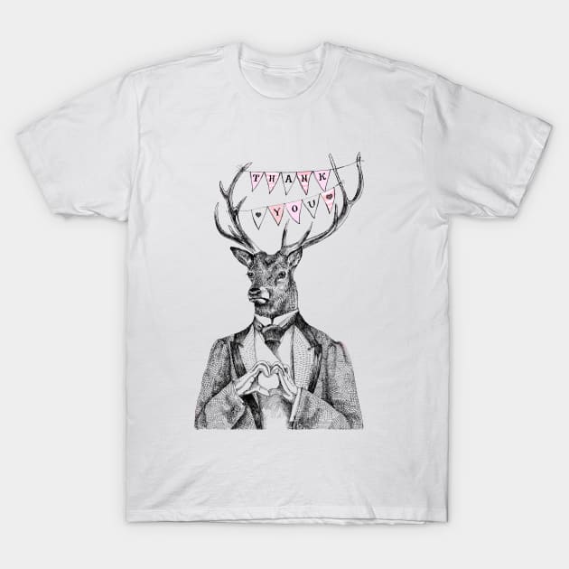 Thank you deer T-Shirt by Redilion